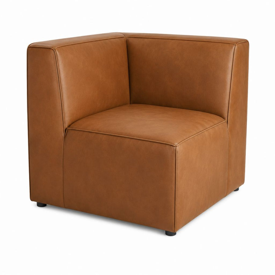 Sessel Cognac PU-Kunstleder quadratisch 78 x 78 x 72 cm