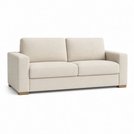 2-Sitzer Sofa Beige Polyester Rechteckig 170 x 88 x 84 cm